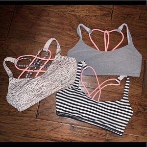 3 size 6 Lululemon Sports Bras